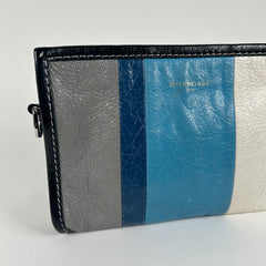 Balenciaga Bazar Striped Leather Crossbody