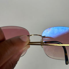 Cartier Pink Square Frame Glasses