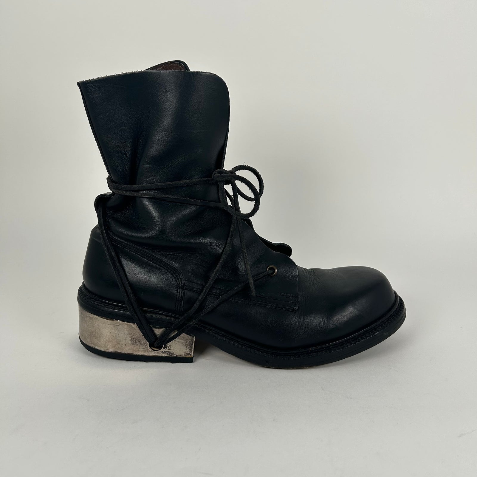 Dirk Bikkemburgs Metal Heel Lace Hole Boots Size 43