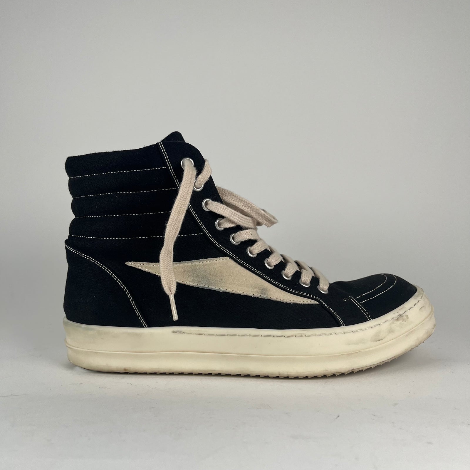 Rick Owens Black Milk High-Top Vans Size 43