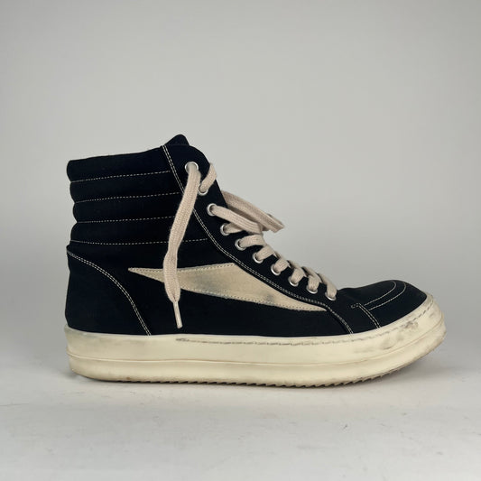 Rick Owens Black Milk High-Top Vans Size 43
