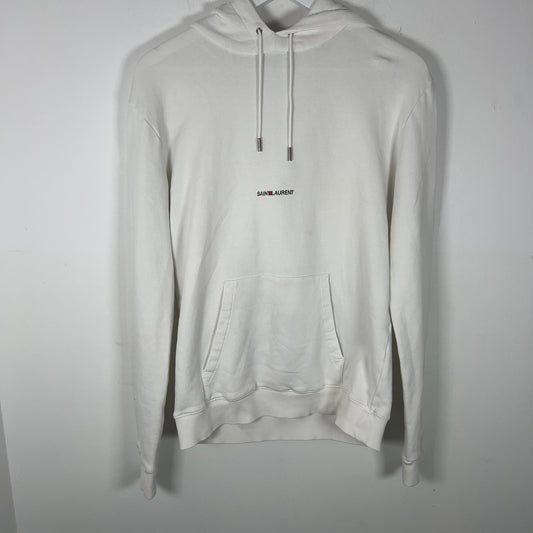 Saint Laurent Small Box Logo Pull-Over Hoodie