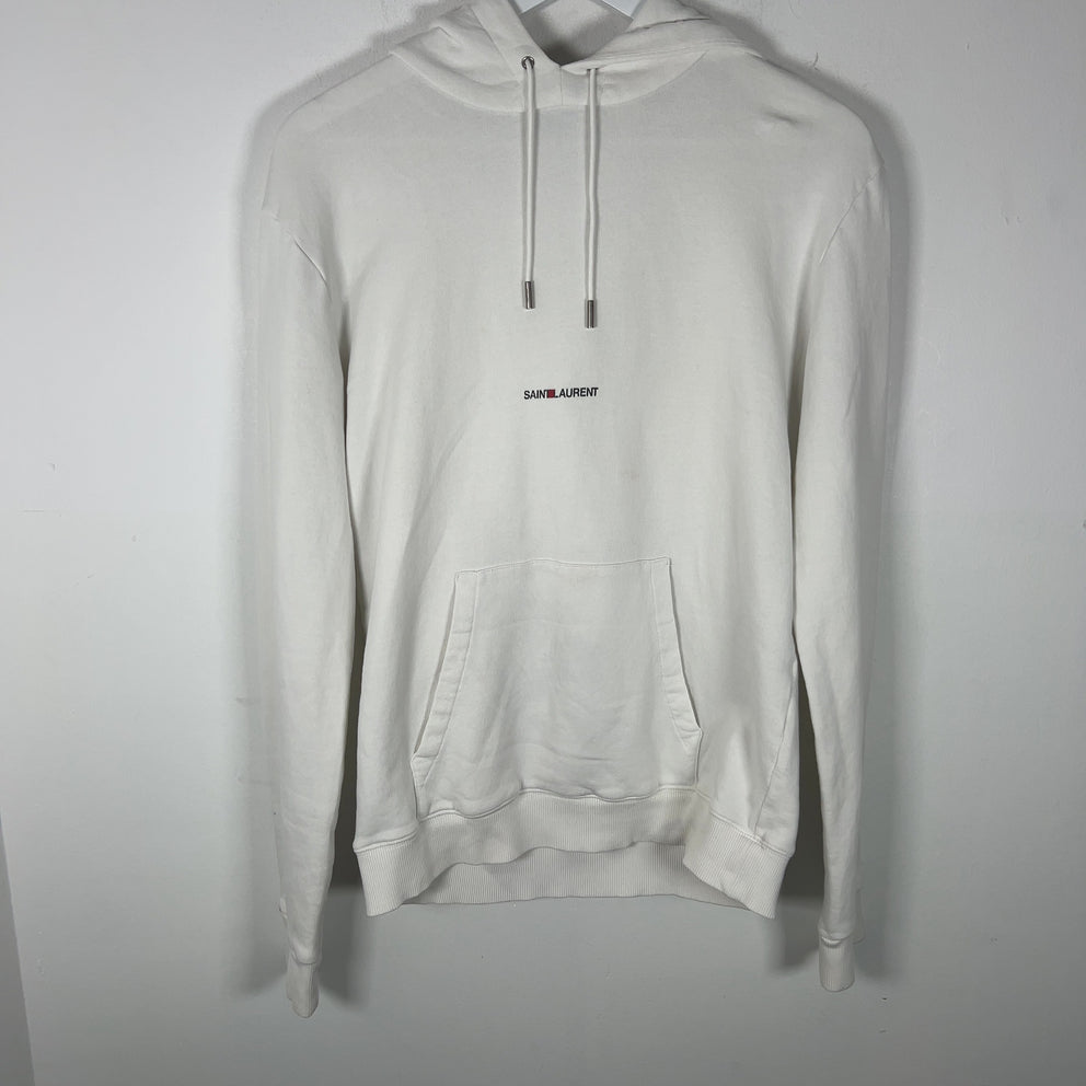 Saint Laurent Small Box Logo Pull-Over Hoodie