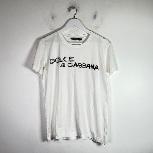 Dolce & Gabbana Flock Logo T-Shirt