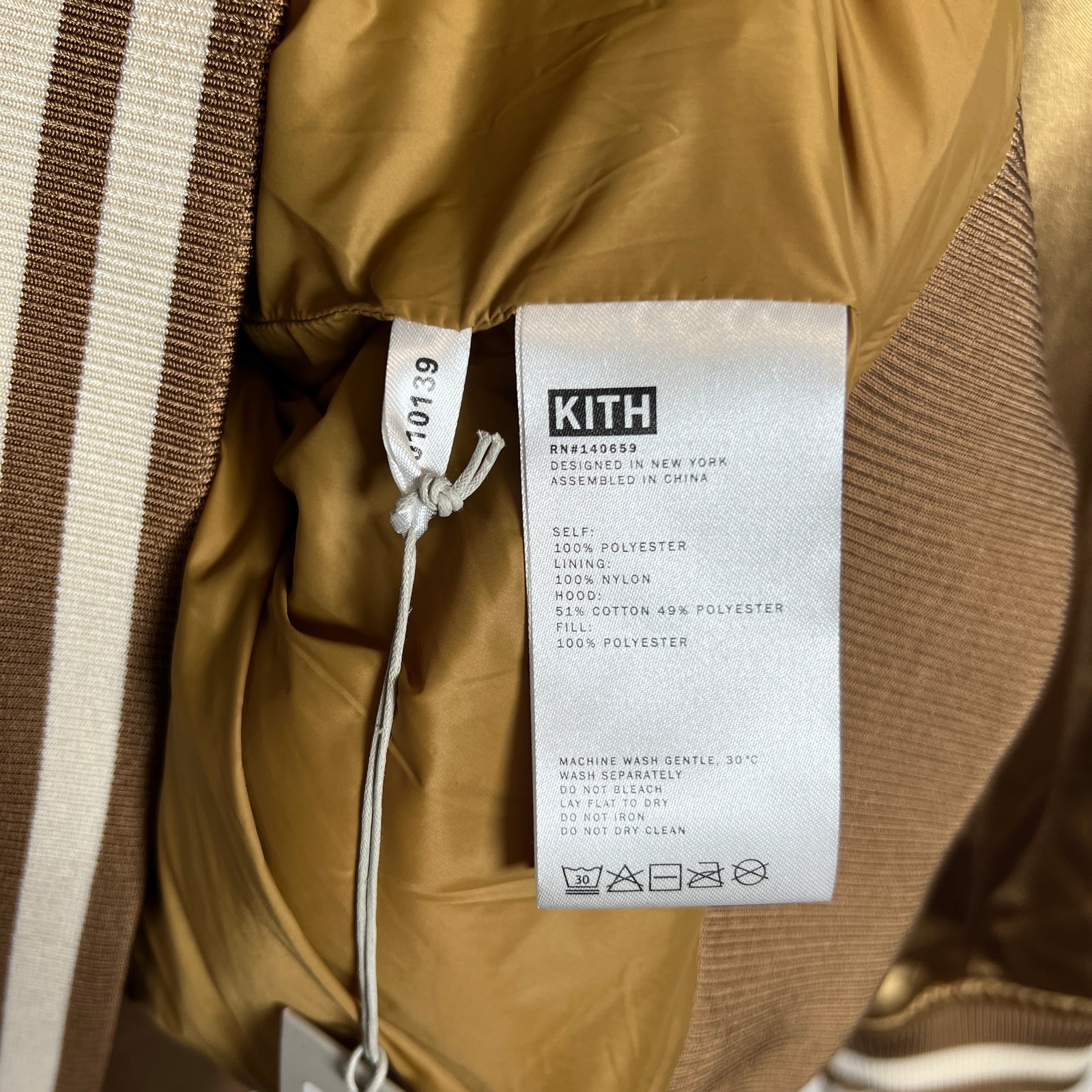 Kith Copper Satin Gorman Bomber Jacket Size XXL