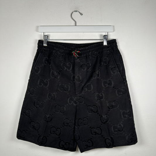 Gucci Monogram Black Shorts Size M