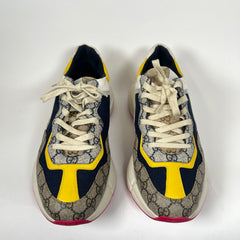 Gucci Beige/Yellow Rhyton Sneaker Size GG 12