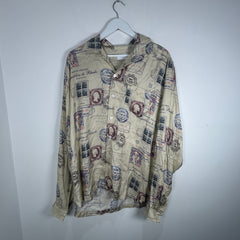 Rhude Passport Stamp Shirt Size 2XL