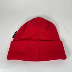 Palm Angels Red Embroidered Logo Beanie