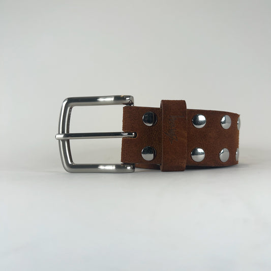 Stussy Suede 8-Ball Studded Belt