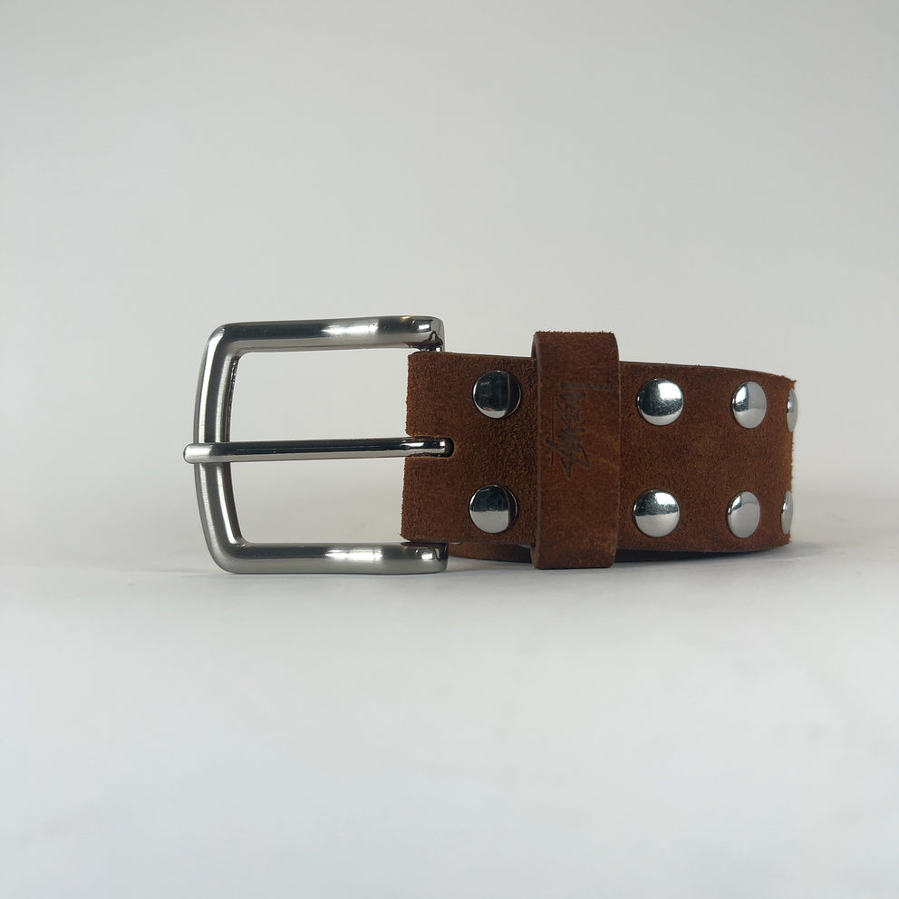 Stussy Suede 8-Ball Studded Belt