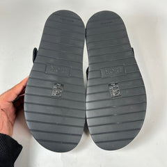 Dior Black/Beige Oblique Aqua Sandals Size 42