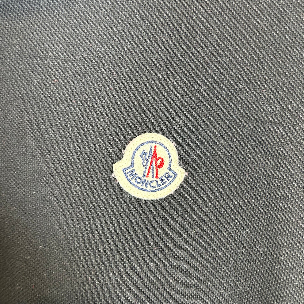 Moncler Black Maglia Polo Shirt Size M