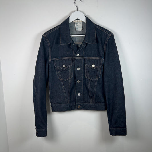 Helmut Lang Raw Denim 'Red Paint' Back Hit Jacket