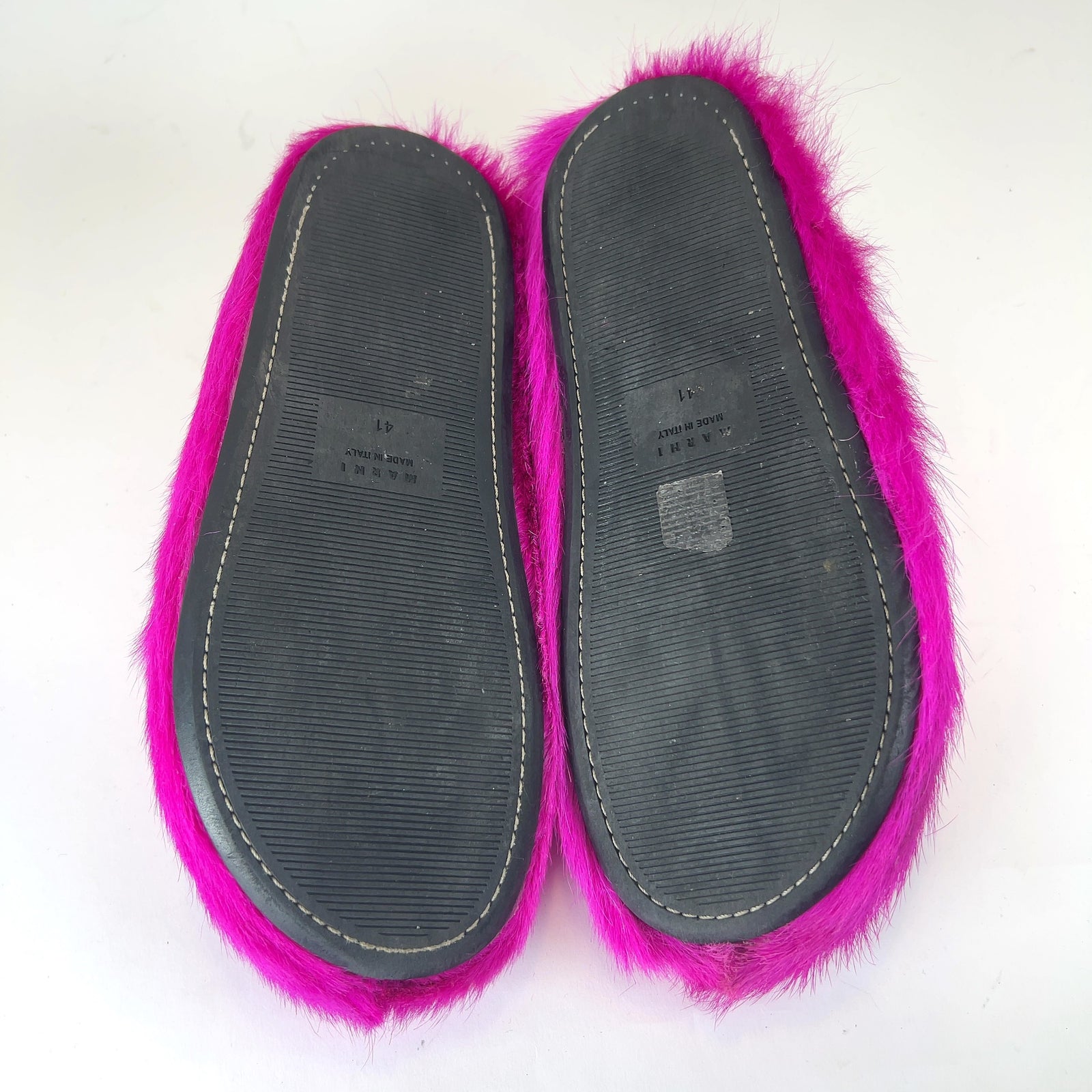 Marni Fussbett Sabot Ponyhair Sandals