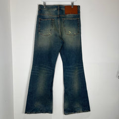 Palm Angels Acid Wash Flare Jeans Size 34