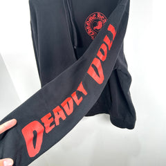 Chrome Hearts Black/Red 'Deadly Doll' Graphic Hoodie Size M