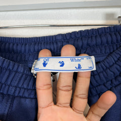 Off-White Blue Rubber Arrow Over Sweatpants Size S