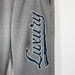 Balenciaga FW25 Grey Luxury Script Logo Sweatpants Size M