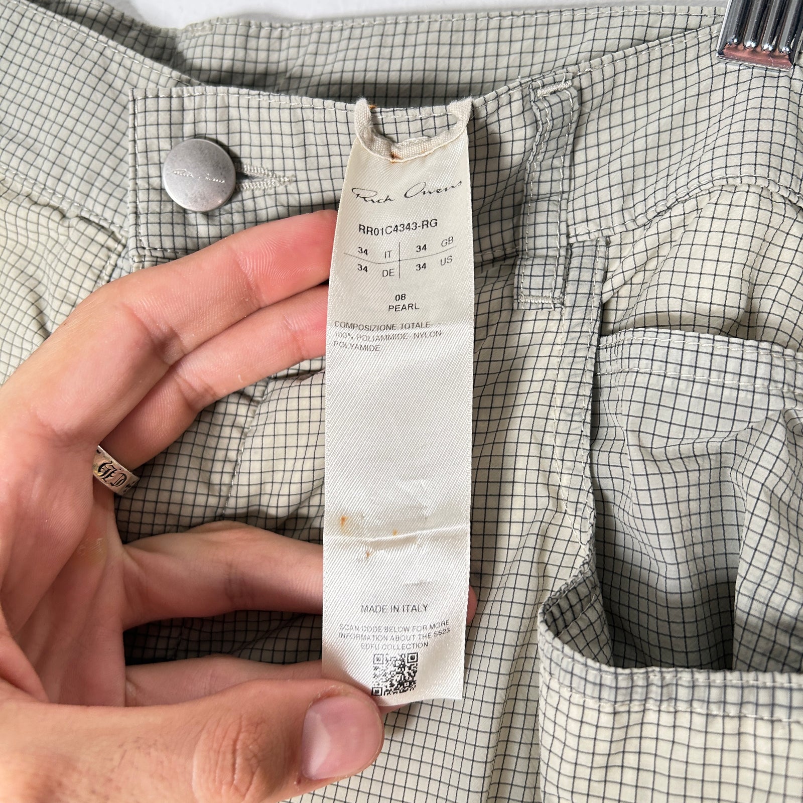 Rick Owens Rip-Stop Bolan Pants Size 34