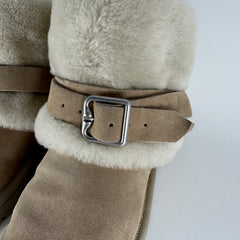 Burberry Chubby Suede Shearling Boots Size 40