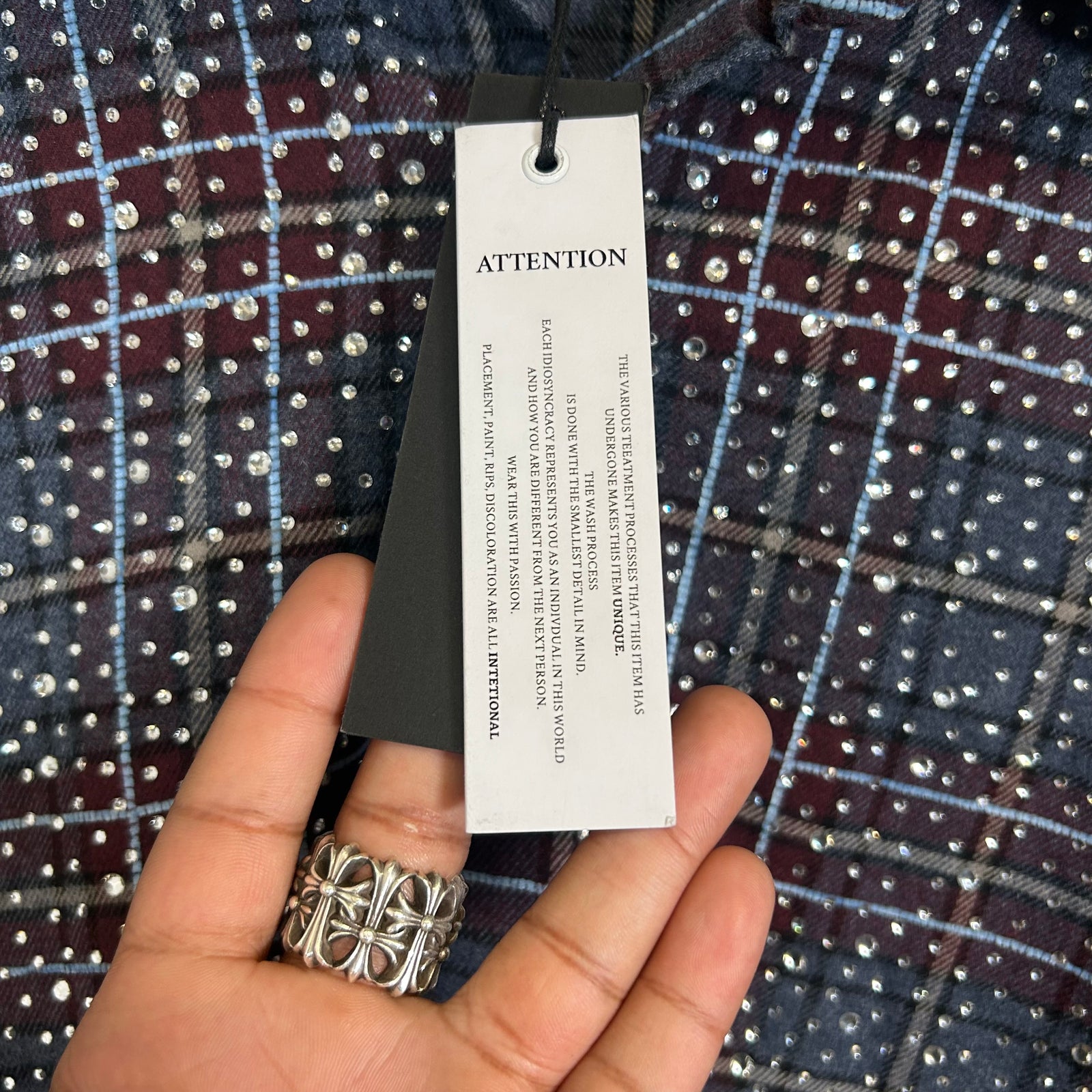 HMDD Brown/Blue Disco Flannel Size L