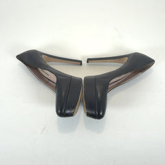 Miu Black Leather Pumps Heels