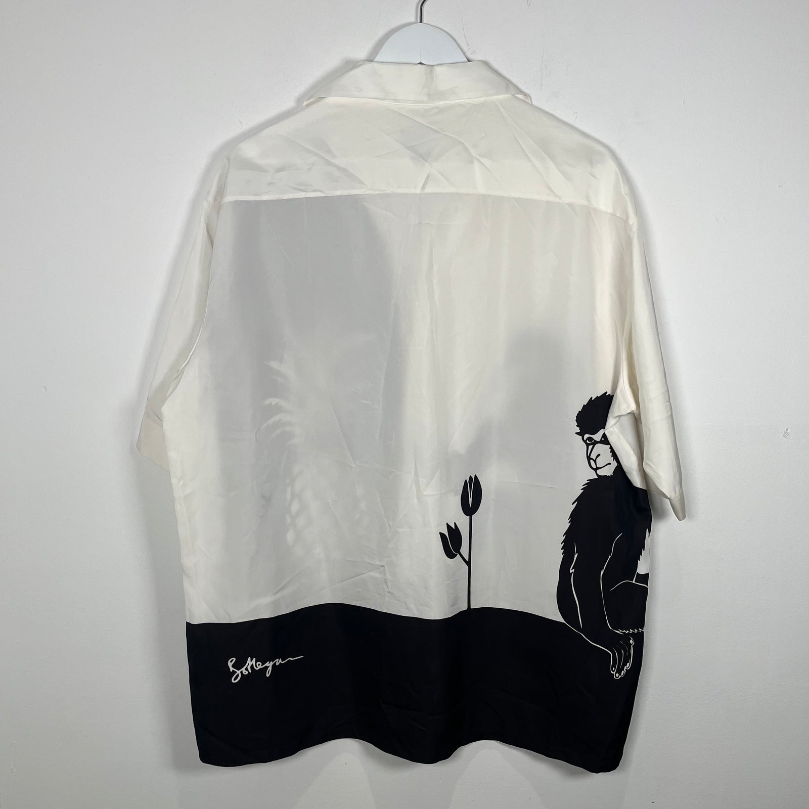 Bottega Veneta SS20 Pineapple Monkey Bowling Shirt Size L