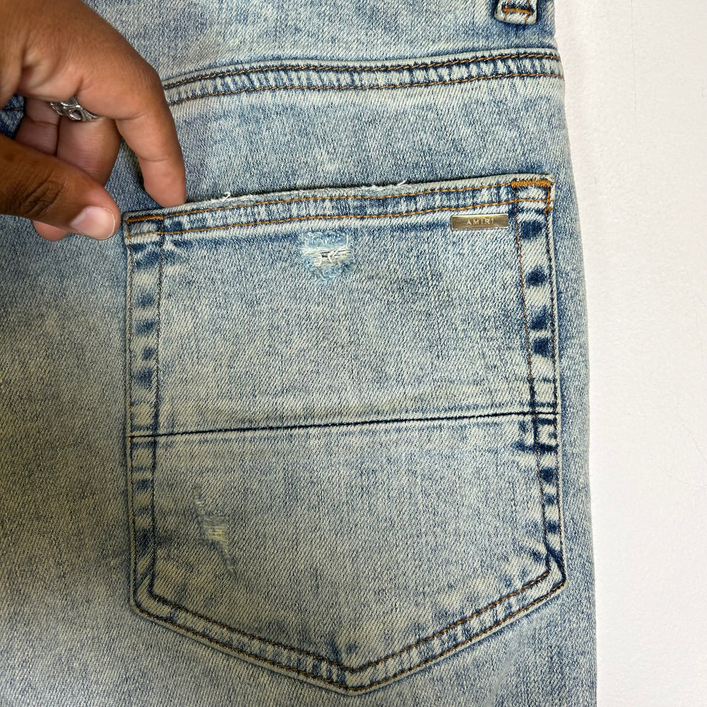 Amiri MX1 Iridescent Patch Lightwash Jeans