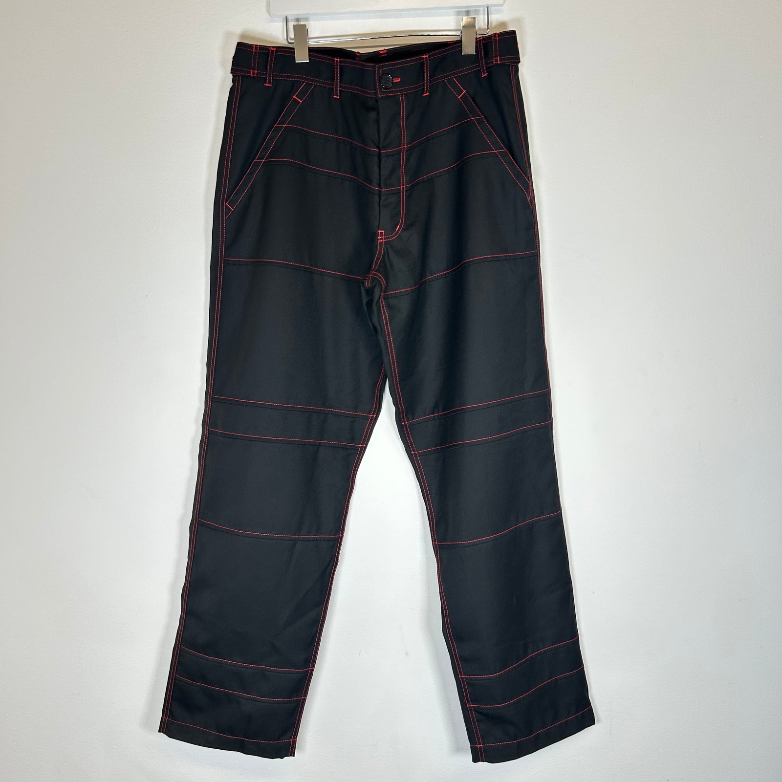 CDG Black/Red Woven Pants Size XL