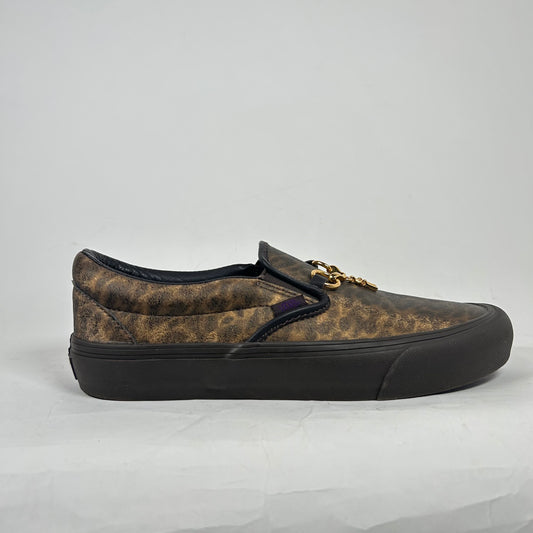 Needles x Vans Vault Brown Animal Print Slip On Size 9.5