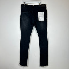 Purple Black Distressed Denim Jeans Size 36