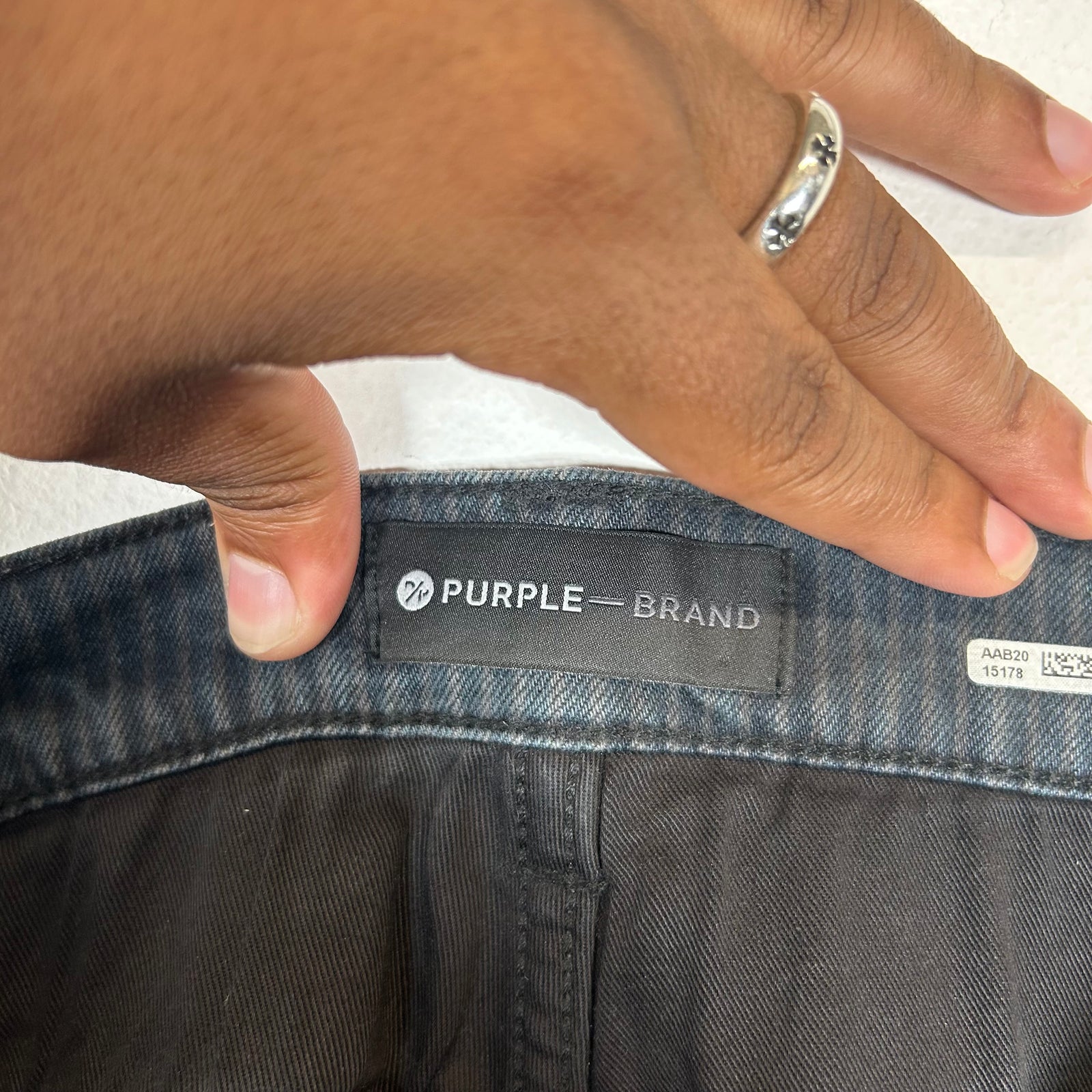 Purple Brand Black Wash Metallic Paint Jeans Size 31