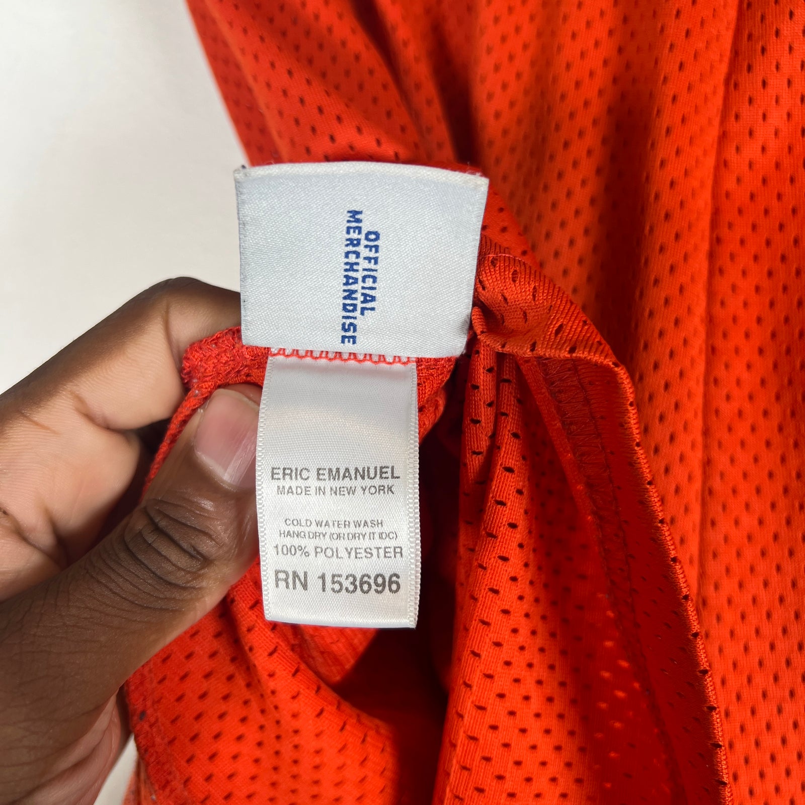 Eric Emanuel Orange EE Mesh Shorts Size XL