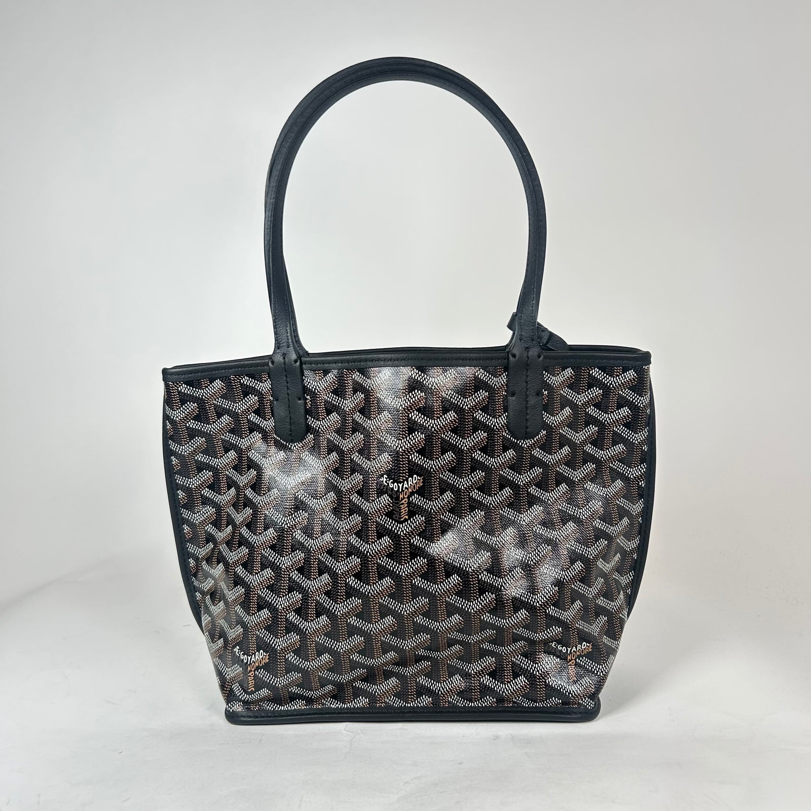 Goyard Black Reversible Mini Anjou Tote Bag