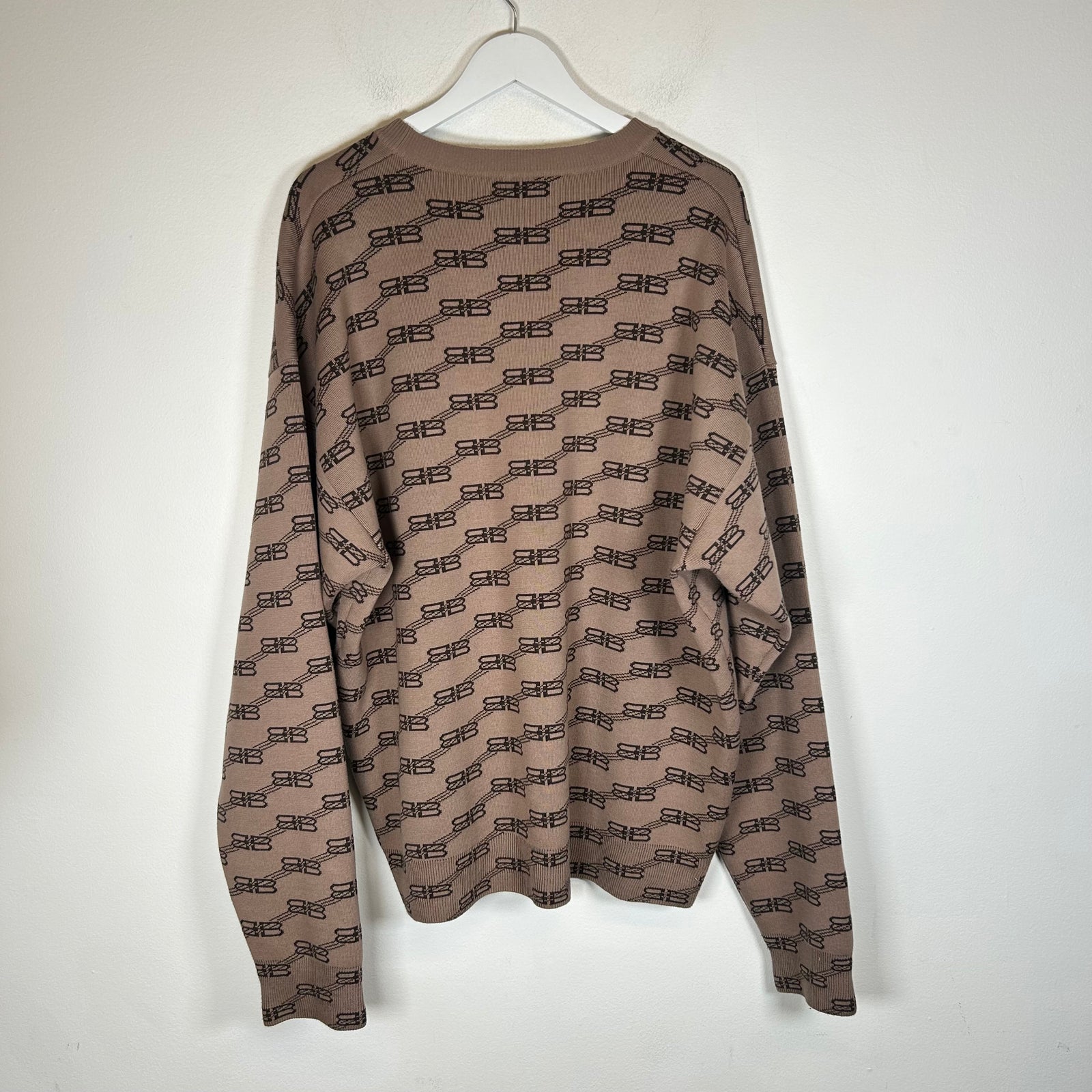 Balenciaga Brown Balenciaga Brown BB Logo Sweater Size XL