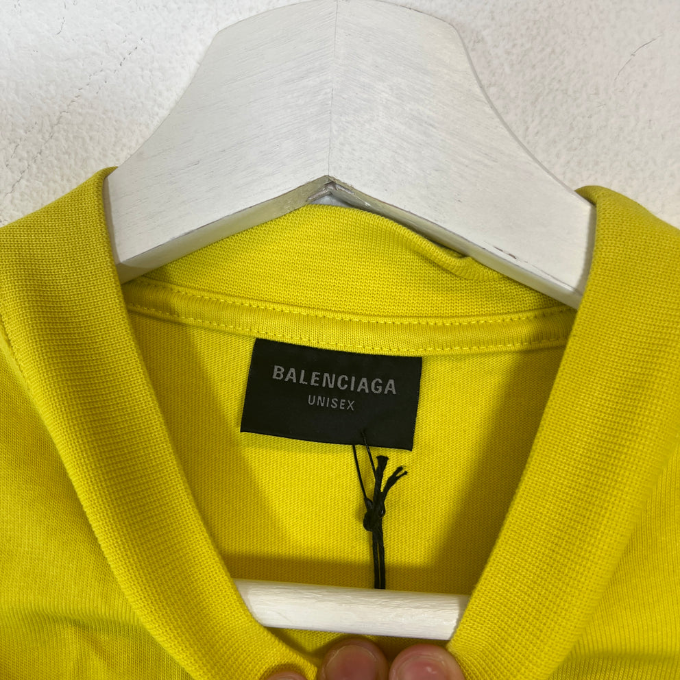 Balenciaga Yellow Darkwave Logo T-Shirt Size 1
