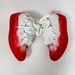 Lanvin White/Red Curb Sneaker Size 42