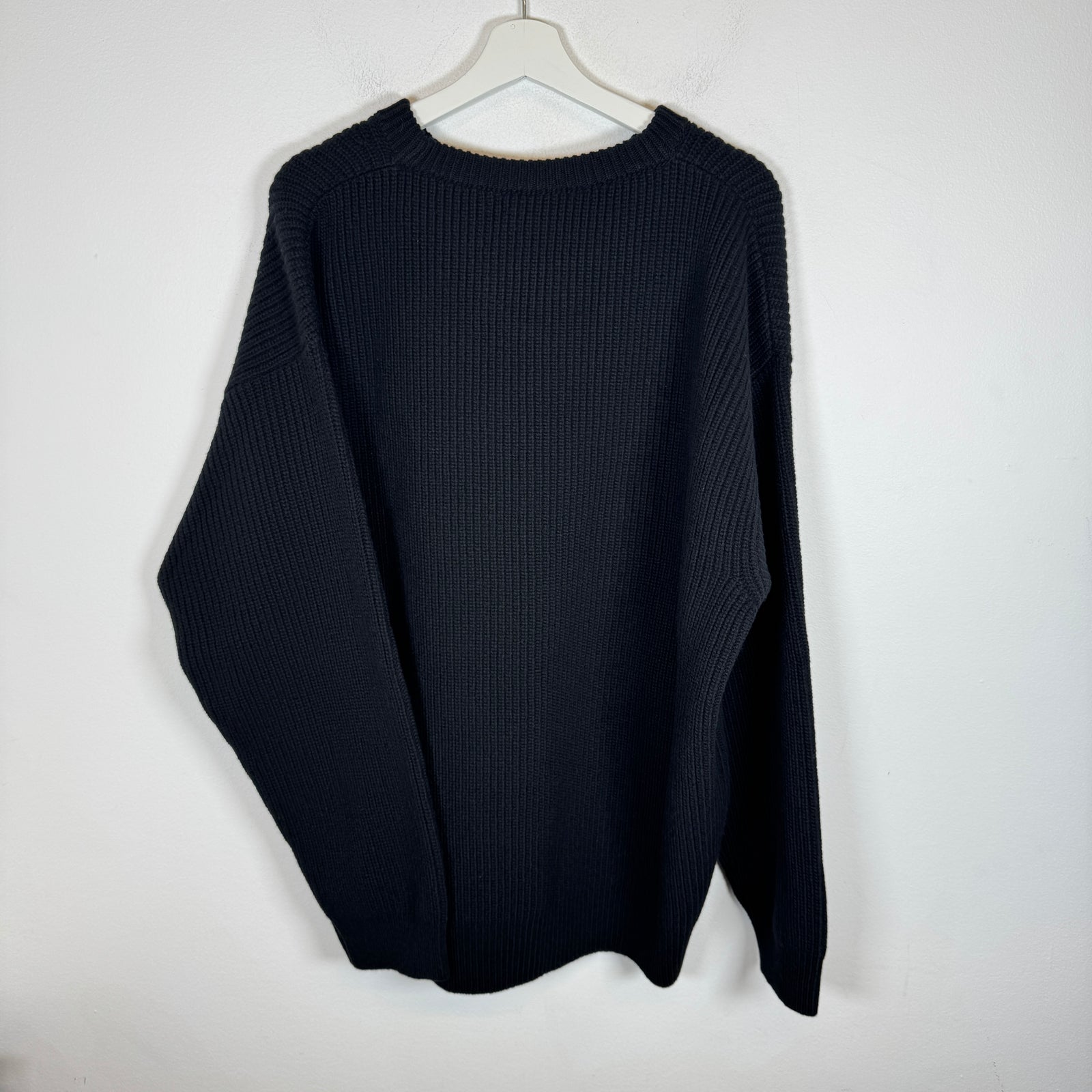 Celine Black Oversized Wool Knit Sweater Size L