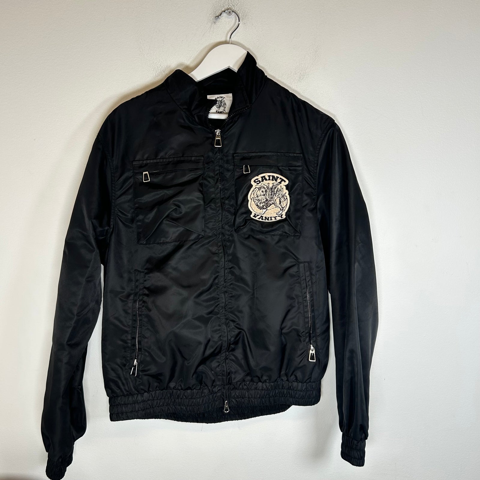 Saint Vanity Black Nylon Cargo Jacket Size L