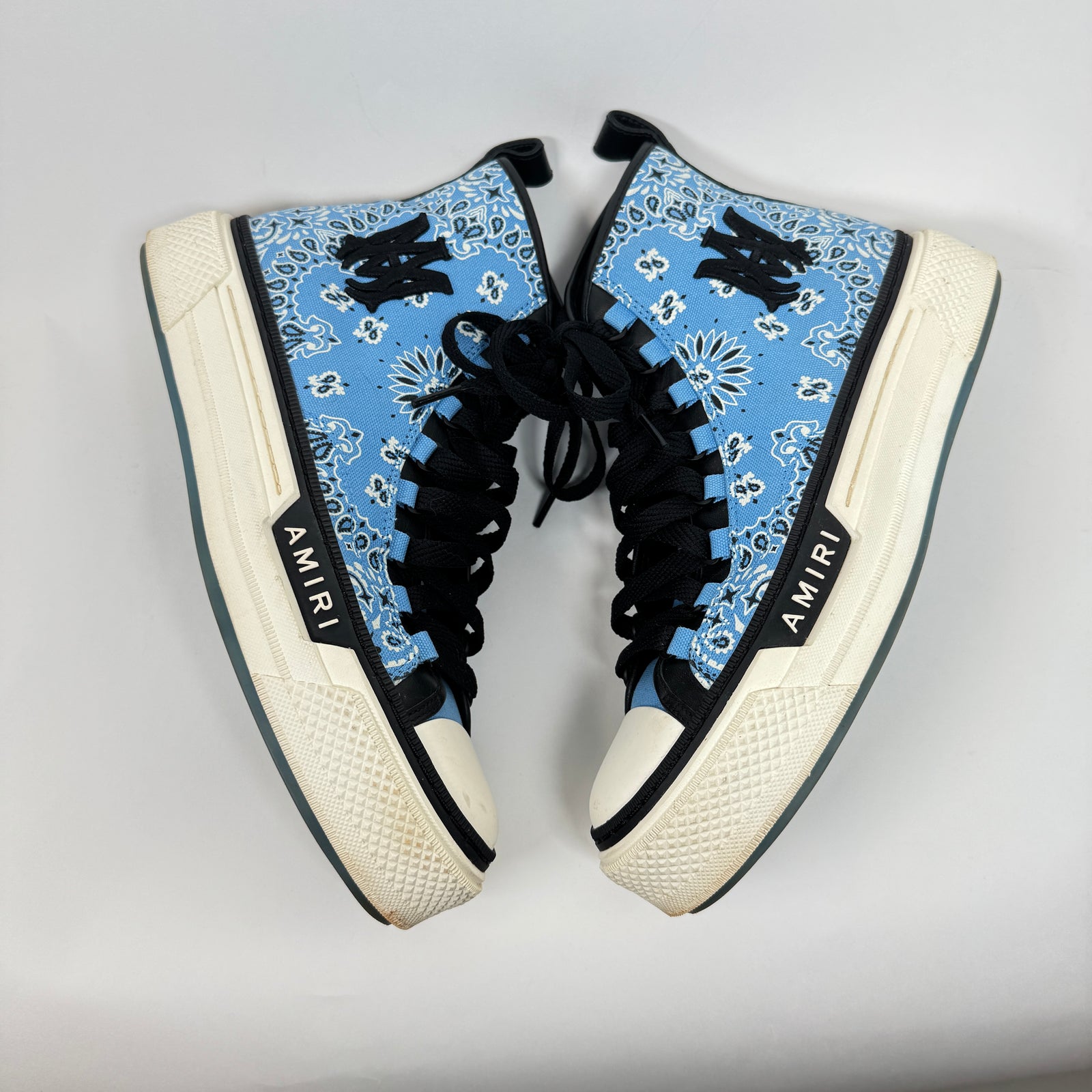 Amiri Light Blue Bandana High Top Sneaker Size 43