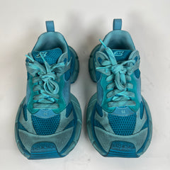 Balenciaga Blue Suede Distressed 3XL Sneaker Size 44
