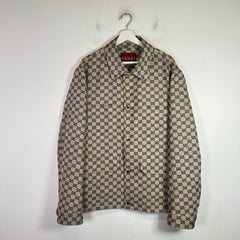 Gucci GG Monogram Four-Pocket Linen-Blend Light Jacket