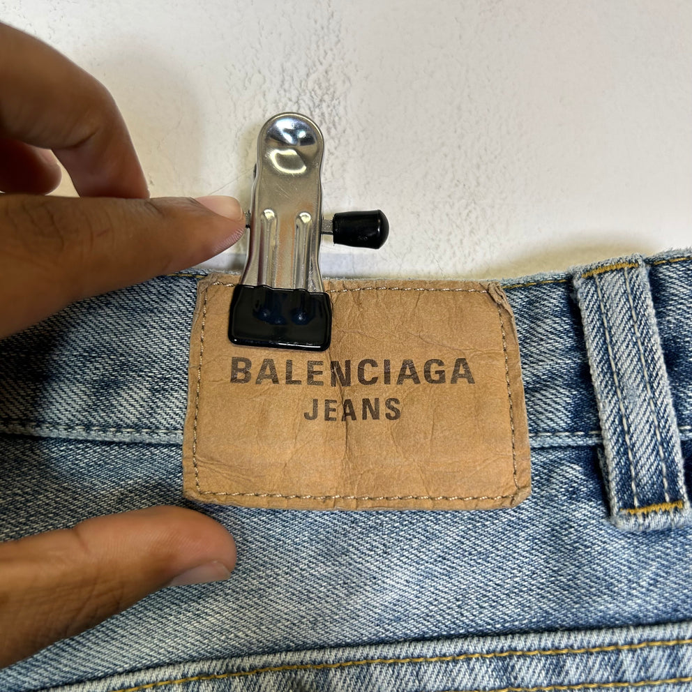 Balenciaga FW22 Lost Tape Flared Denim Jeans