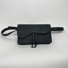 Dior Black Ultra Matte Calfskin Saddle Belt Bag