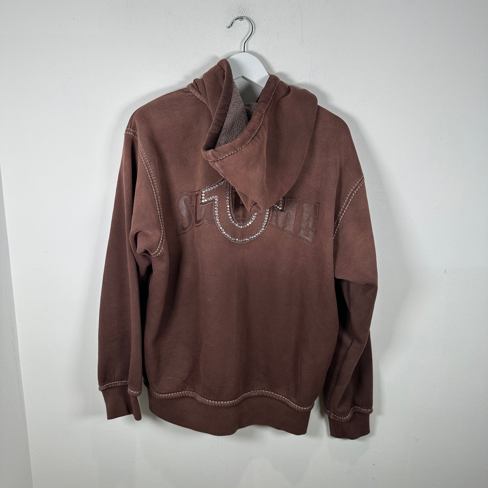 Supreme x True Religion Washed Burgundy Studded Logo Size M