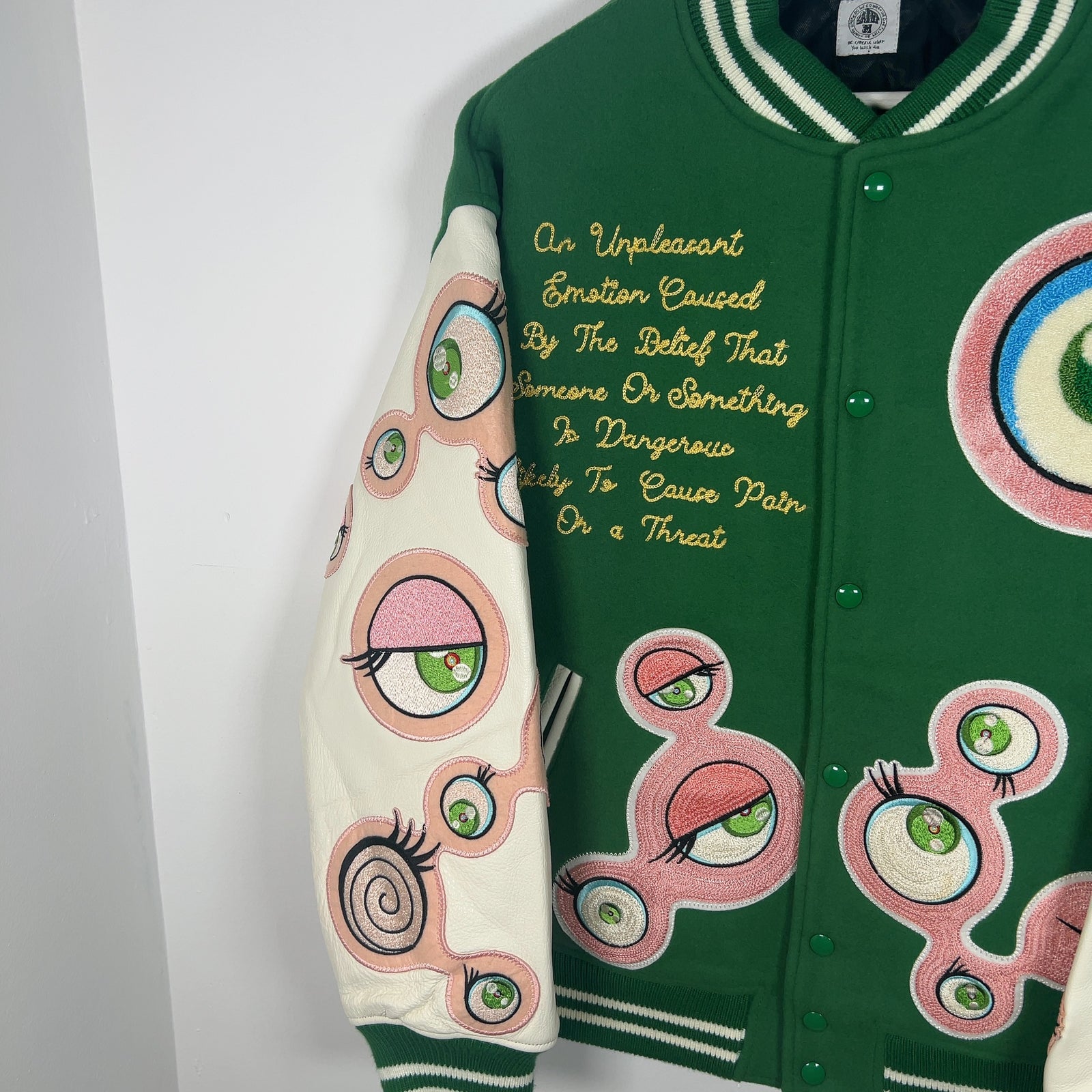 Saint Micheal x Takashi Murakami 'Jellyfish Eyes' Stadium Varsity Jacket