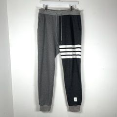 Thom Browne Grey Color Block 4-Bar Sweatpants