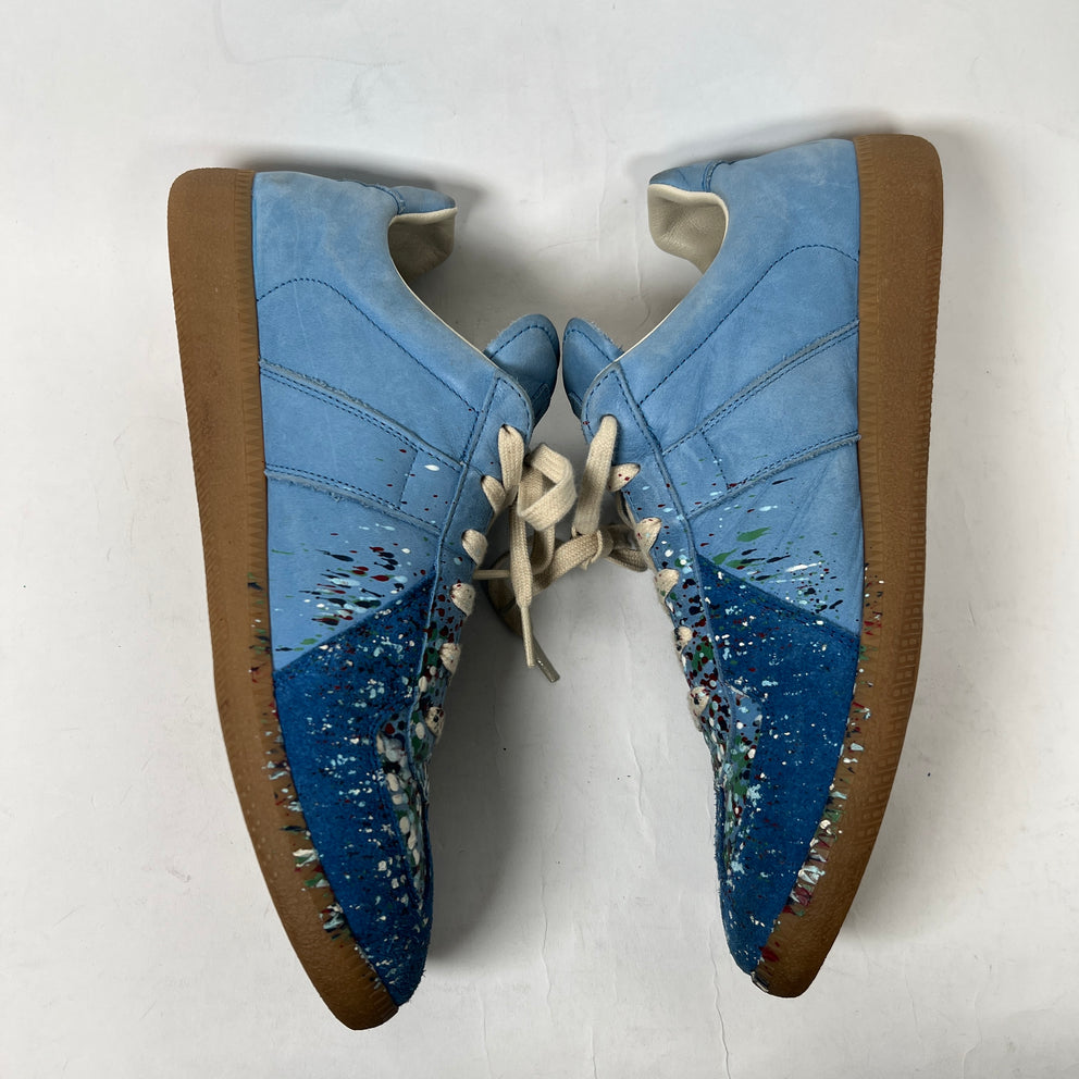 Maison Margiela Blue Paint Splatter Gats Size 43