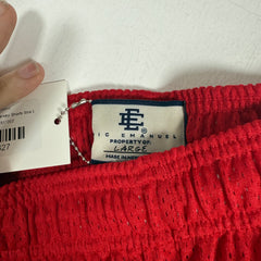 Eric Emanuel Red Logo Jersey Shorts Size L